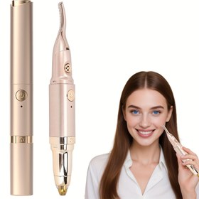 Resim Şarj Edilebilir 2'si 1 Arada Kirpik Kıvırıcı ve Kaş Tıraş Makinesi, Elektrikli Kirpik Kıvırıcı ve Elektrikli Kaş Tıraş Makinesi, USB Isıtmalı Kirpik Kıvırıcı, Maskara Uyguladıktan Sonra Kullanın 