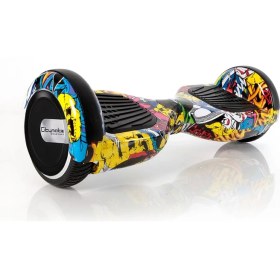 Resim Citymate Elektrikli Kaykay Hoverboard 6.5 Inch Kurukafa Grafity Desenli Akıllı Denge -Çanta Hediyeli 