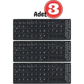 Resim MN6 MF01 F Klavye Sticker/3 Adet-Laptop PC Uymlu-Silinmez/Türkçe F Klavye Sticker 