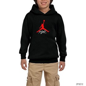 Resim Air Jordan Flight Siyah Çocuk Kapşonlu Sweatshirt - 11-12 Yaş / Siyah 