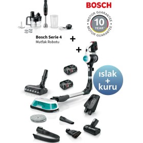 Resim Bosch Islak & Kuru Temizlik, Güçlü Emiş,hafif Tasarım 80 Dk Uzun Pil Ömrü BCS71HYG1 , Bosh Serie 4 Mutfak Robotu 