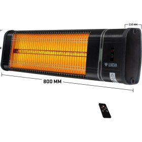 Resim Luxeva Lxv2500-HRS 2500W Yatay Karbon Infrared Isıtıcı + Kumanda 