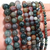 Resim Hint Akik Taş Boncukları - Mücevher Yapımı için Doğal Taş Yuvarlak Boncuklar, Kendin Yap Kolye Bilezik Aksesuarları, Çeşitli Boyutlar (6mm/8mm/10mm) Paket 