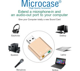 Resim Microcase 7.1 Kanal USB Ses Kartı - AL2587 
