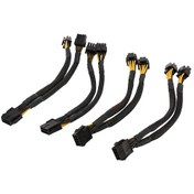Resim Wezone 4lü İşlemci Güç Çevirici: Atx Cpu 8-pin Anahtarlı, Çift 8 4+4 Pin Eps 12v, Anakart Uyumlu Adaptör 