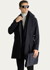 Resim Koyu Lacivert Spor Trençkot - Slim Fit / Koyu Lacivert / 46 