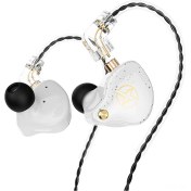 Resim Dofolink X2 Pro Spor Dinleme İçin 3.5mm Çevirilebilir Kablolu Dinleyici, Çift Dinamik Sürücü, Hi-fi Ses Kalitesi, Beyaz X2 Pro 