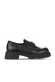 Resim Bueno Siyah Deri Kadın Loafer 