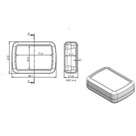 Resim Elektronik Proje Kutusu (Ölçüleri: 88,5X63X27,5Mm) - Siyah 