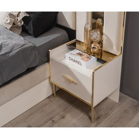 Resim mobilyabazari %100 MDF Alyans Yatak Odası Takımı Komodin 