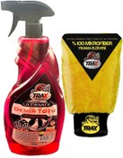 Resim restinal Demir Tozu Temizleyici Ve Uygulama Yıkama Eldiveni %100 Fiber Bez 2'li Set 500ml 