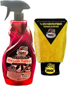 Resim restinal Demir Tozu Temizleyici Ve Uygulama Yıkama Eldiveni %100 Fiber Bez 2'li Set 500ml 