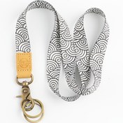 Resim 1 adet Dayanıklı Polyester Lanyard Anahtarlık ile Sökülebilir Rozet Makarası, Çeşitli Amaçlı Boyun Askısı Anahtarlar, Kimlik, Kartlar için - Şık Çiçek ve Sanatsal Tasarımlar Erkek ve Kadınlar için 