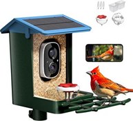 Resim Heapets Güneş Enerjili 2K HD Kameralı Kuş Yemliği Mavi 