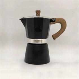 Resim PremiumPort Şık Siyah 6 Cup Espresso Moka Pot, Kahve Keyfi Için Mükemmel Seçenek 
