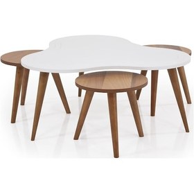 Resim Bubble Orta Sehpa Beyaz Ceviz 