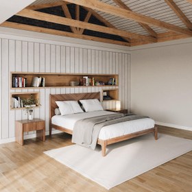 Resim Lora Bed Frame - Oak / 160x200 