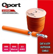 Resim QPORT Q-CATO2R 500MT UTP CAT6 OUTDOOR NETWOR KABLO TURUNCU 23AW 