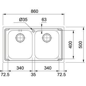 Resim Franke Logica Line LLx 620-L Ino x Paslanmaz Çelik 2 Gözlü Eviye 