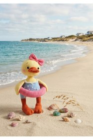 Resim MİNOHOUSE Amigurumi Şirin Ördek Kumsal Organik Oyuncak 
