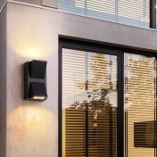 Resim Rodos 7 Watt Modern Duvar LED 3200K Gün Işığı Çift Yönlü Iç ve Dış Mekan IP44 