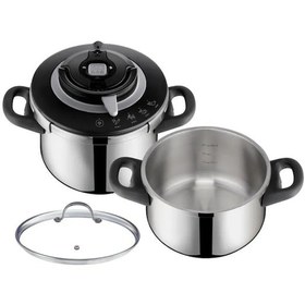 Resim Tefal Clipso Chef Düdüklü Tencere 6 L + 4.5 L Set Gümüş - Gri 