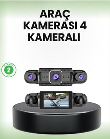 Resim Gps Li 4 Kameralı Araç İç Dış Kayıt Sistemi 1080p Wifi Destekli 