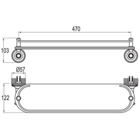 Resim Kale Brilla Etajer Siyah - Altın 7514022024 Siyah 