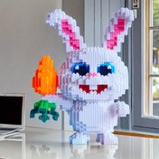 Resim 4201 Parça Bunny Bina Blokları Seti - DIY Masaüstü Görüntüleme - Sevgililer Günü, Şükran Günü, Cadılar Bayramı, Noel, Doğum Günü Hediyeleri için Mükemmel | Hobici Ev Ofis Dekoru, 14+ Yaş için Plastik İnşaat Seti, Yenilikçi Kilitli Karikatür Oyuncak 