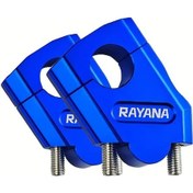 Resim Ronglight Blue Cnc Alüminyum Alaşım Motosiklet Gidon Yükseltici Modifikasyon Parçaları 