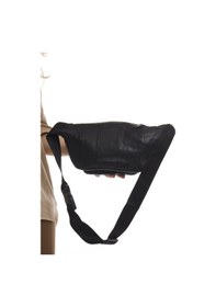 Resim Nahitatyana Unisex Çok Cepli Hakiki Deri Freebag Bel Çantası Siyah 
