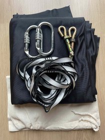 Resim Esnek Yoga Hamak / Siyah / Full Set / Tavan asma aparat dahil 