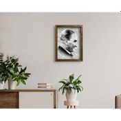 Resim Bk Home Atatürk Tasarımlı Doğal Masif Ahşap Çerçeveli Tablo 45X65 (551057834) 