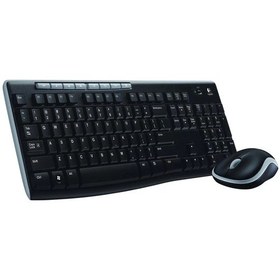 Resim Logıtech Mk270 Q Tr Kablosuz Klavye Mouse Set Siyah 920-004525 Optik 