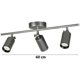 Resim Normadia Modern 3'lü Gri Spot Avize, Salon, Mutfak ve Banyo Için Şık Aydınlatma 