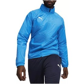 Resim Puma Teamgoal All Weather Jkt Erkek Futbol Antrenman Yağmurluk 65903802 Mavi Mavi 