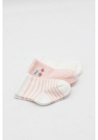 Resim Markaon Cherry Girl 3'lü Penye Soket Çorap 10138 Ekru renkli 