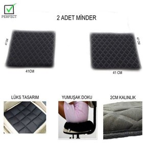 Resim Oto Koltuk Minderi 2 Adet Terletmez Koruyucu Yumuşak Lüks 