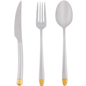 Resim Ekvator Gold Elg 84 Parça 12 Kişilik Çatal Kaşık Bıçak Takımı Ku 