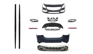 Resim Mercedes W117 Cla Serisi Uyumlu Oem Amg Set (Ön Arka Tampon, Diamond Panjur,Marşpiyel,Egzozlar) 