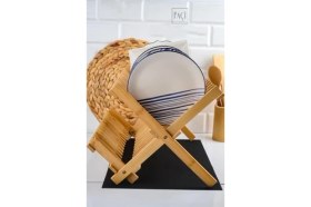 Resim Kitchen Serisi Bambu Katlanabilir Tabaklık - Bulaşıklık 47X32 cm 