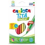 Resim Nessiworld Carioca Tita Maxi Üçgen Kuru Boya Kalemi 12'Li 