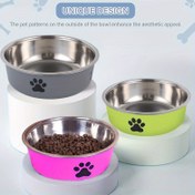 Resim Paslanmaz Çelik Pet Kasesi Kaymaz Tasarım ve saç tokası Baskısı ile - Dayanıklı, Kir Dirençli Kase Kediler ve Köpekler için - Yeşil, Gri, Pembe, Kırmızı Renklerde Mevcut - Tüm Mevsimler için Mükemmel, Kedi ve Köpek Kasesi, Eğlenceli Pet Aksesuarları, Kolay Temizlenebilir Malzeme 