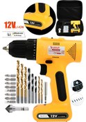 Resim Assur ASR003 12V Usb Şarjlı Matkap Vidalama Dahili Batarya Sarı 