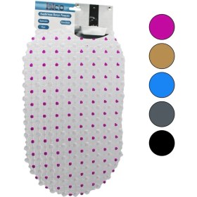 Resim Findit Oval - Eko Pvc +Vantuz Desen - Şeffaf Renkli 122PCS Vantuz Kaydırmaz Banyo - Küvet Paspas 33X61CM (2818) 