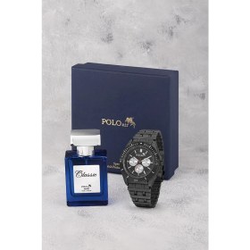 Resim Polo Air Erkek Kol Saati ve 55 ml Parfüm Seti Şık Hediyelik Kutusunda Kombin Siyah Renk PL-0959E1 