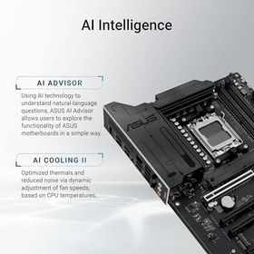 Resim ASUS X870 MAX GAMING WIFI7 AMD X870 AM5 DDR5 8000 HDMI 2xUSB4 3x M2 USB3.2 WiFi 7 + BT AURA RGB 5Gbit LAN ATX 12+2+1 Güç Aşamaları, Çift USB4, 3xM.2 slot, Advanced AI PC-Ready 