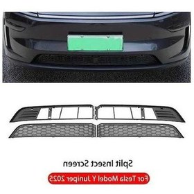 Resim Besthome1 2025 Tesla Model Y Juniper Uyumlu Böcek Teli 2 Parçalı Koruyucu Abs Çelik Ağ Mat Siyah 