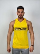 Resim Black İstanbul Black - Savage - Tank Top Gym Kapşonlu Hoodie Sporcu Atleti 