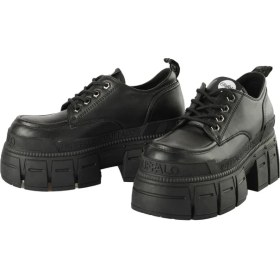 Resim Kadın Oxford ( Klasik) 1622349 Buffalo Gospher Lace Up Cs - Vegan Nappa - Black 